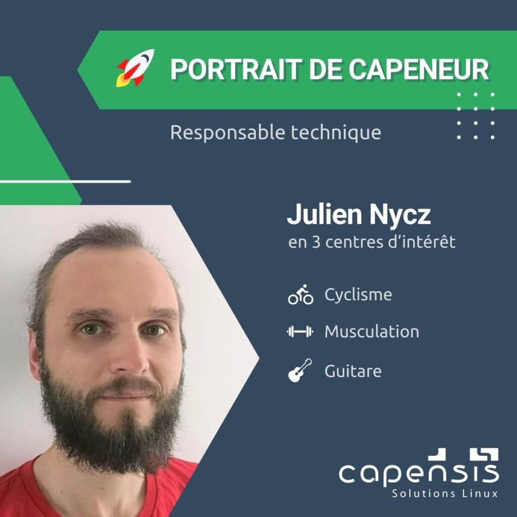 Portrait de Capeneur Julien Nycz Responsable technique - article Test technique Capensis