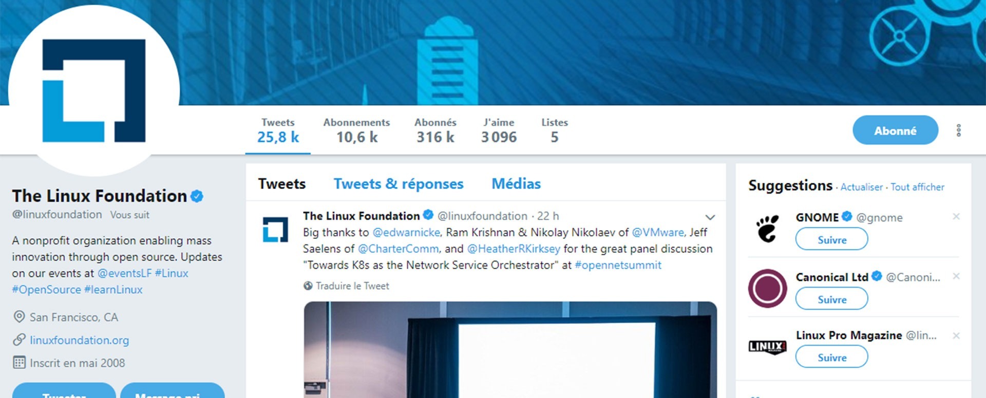 compte twitter linux foundation